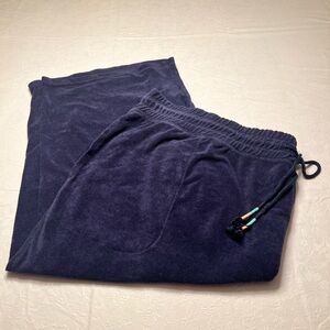 Lane Bryant Dark Blue Terry Cloth Casual Capris
